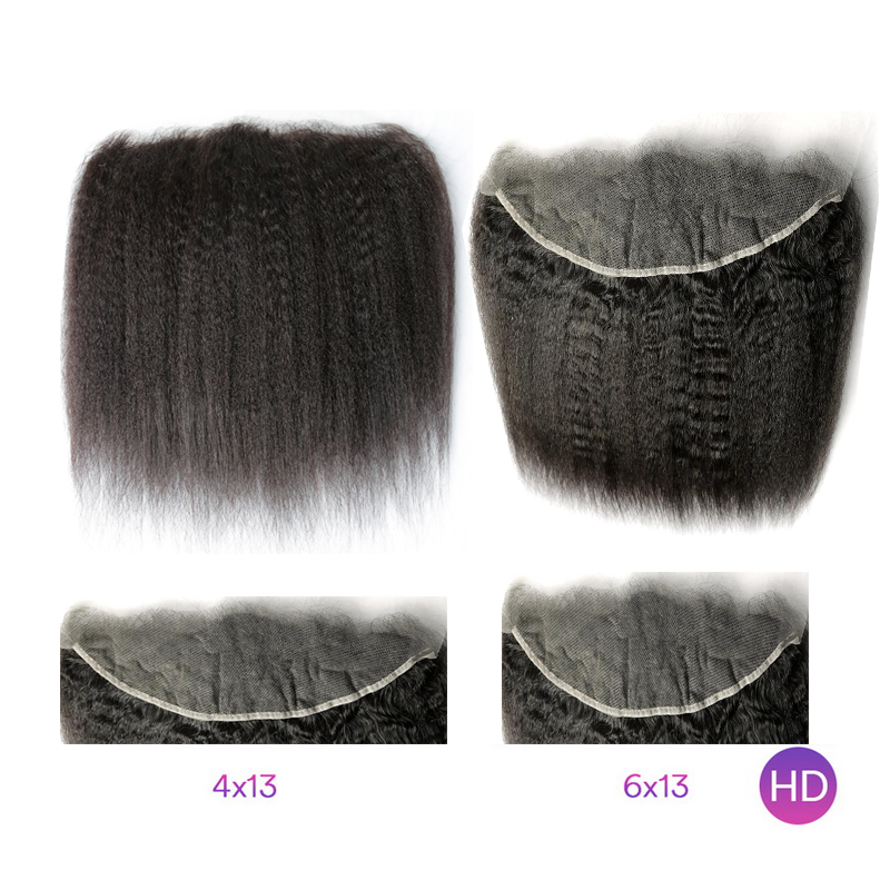 Stema Hair 13x4 13x6 HD Lace Frontal Kinky Straight Virgin Hair